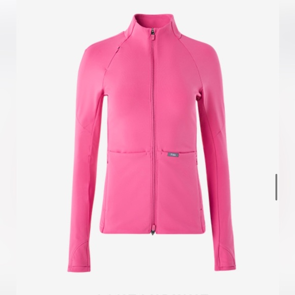 Figs Contour Knit Jacket F*ing Pink NWT - Picture 6 of 6